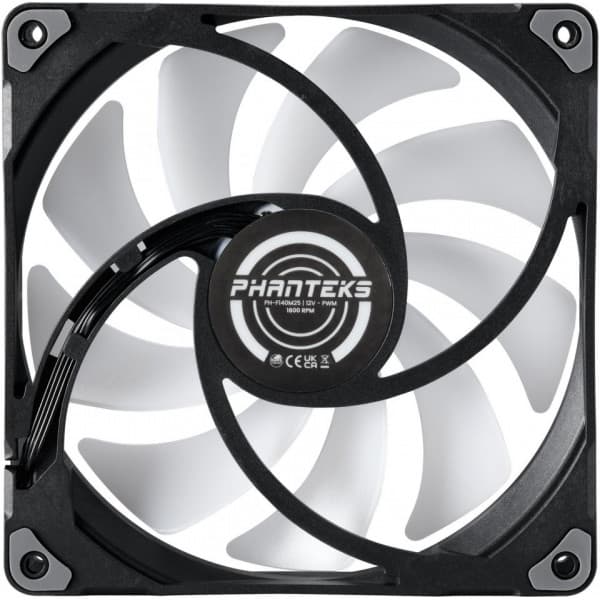 Phanteks M25-140 D-RGB PWM -ventilator, sort, 140 mm, 3 stk.