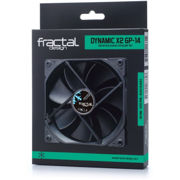 Fractal Design Dynamic X2 GP-14 140 mm ventilator, sort