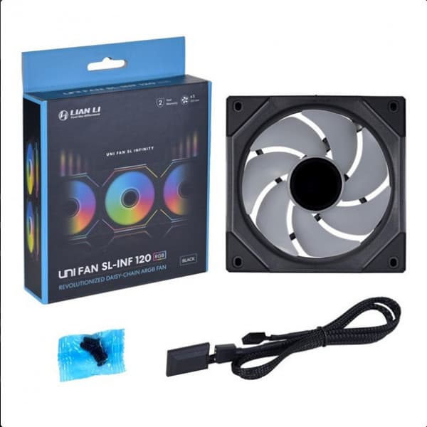 Lian Li UNI FAN SL-INF 120 ARGB PWM -ventilator, 120 mm, sort