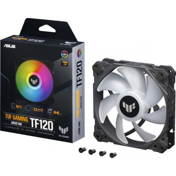 Asus TUF Gaming TF 120 ARGB PWM fläkt, 120 mm