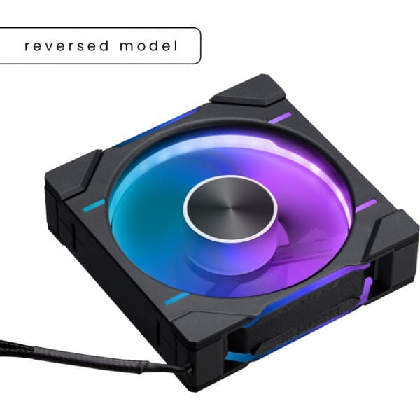 Phanteks D30-120 Omvendt Luftstrøms D-RGB PWM Blæser, sort, 120 mm, 3 stk.