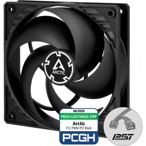 Arctic P12 PWM PST -tuuletin, 120 mm, musta
