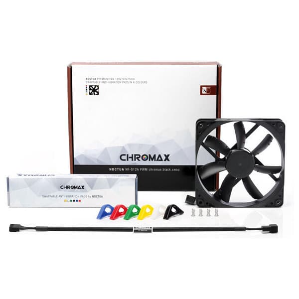 Noctua NF-S12A PWM chromax.blac.swap -chassifläkt, 120 mm