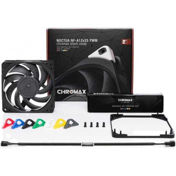 Noctua NF-A12x25 PWM chromax.black.swap -fläkt, 120 mm