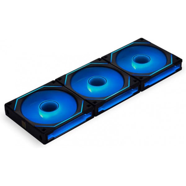 Lian Li UNI FAN SL-INF 120 ARGB PWM -fläktpaket, 120 mm, 3-pack, svart Svart