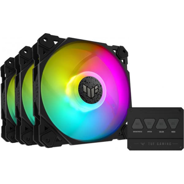 Asus TUF Gaming TF 120 ARGB PWM-fläkt, 120 mm, 3-pack