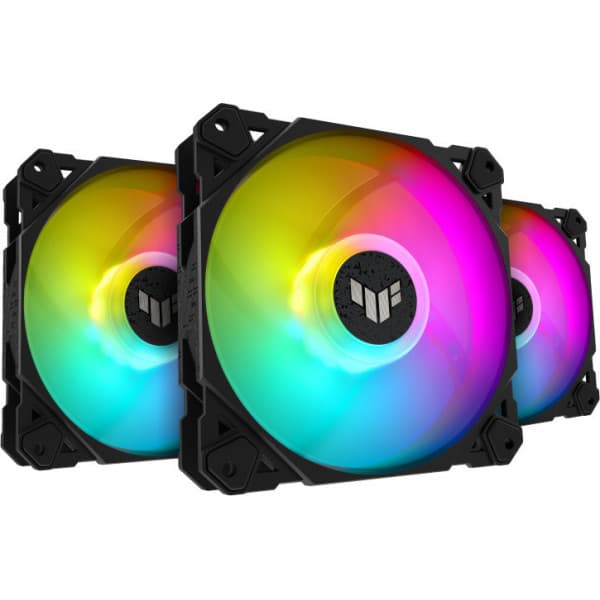 Asus TUF Gaming TF 120 ARGB PWM-fläkt, 120 mm, 3-pack Svart
