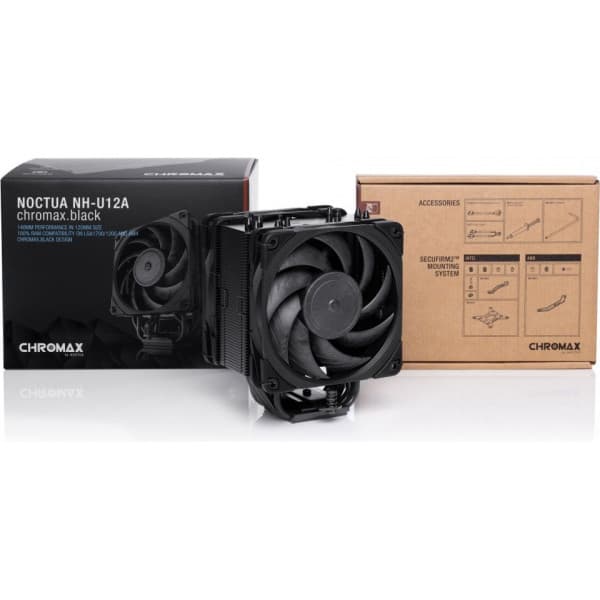 Noctua NH-U12A chromax.black -prosessorijäähdytin