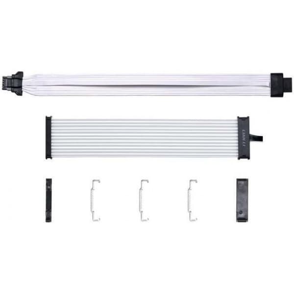Lian Li Strimer Plus V2 12VHPWR, 12+4 pin til 12+4 pin -RGB-belyst strømkabel