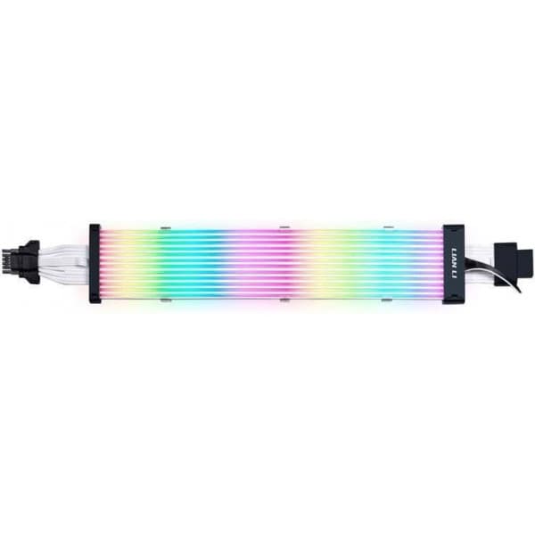 Lian Li Strimer Plus V2 12VHPWR, 12+4 pin til 12+4 pin -RGB-belyst strømkabel