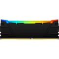 Pikkukuva 4 / 8: Kingston FURY Renegade RGB DDR4 3200 MHz CL16 32 Gt -muistimodulipakkaus, musta/hopea