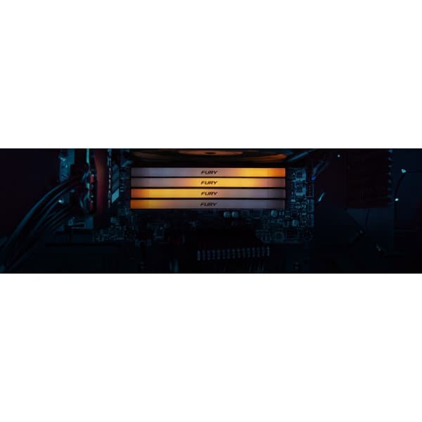 Kingston FURY Renegade RGB DDR4 3200 MHz CL16 32 Gt -muistimodulipakkaus, musta/hopea