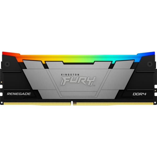 Kingston FURY Renegade RGB DDR4 3200 MHz CL16 32 Gt -muistimodulipakkaus, musta/hopea