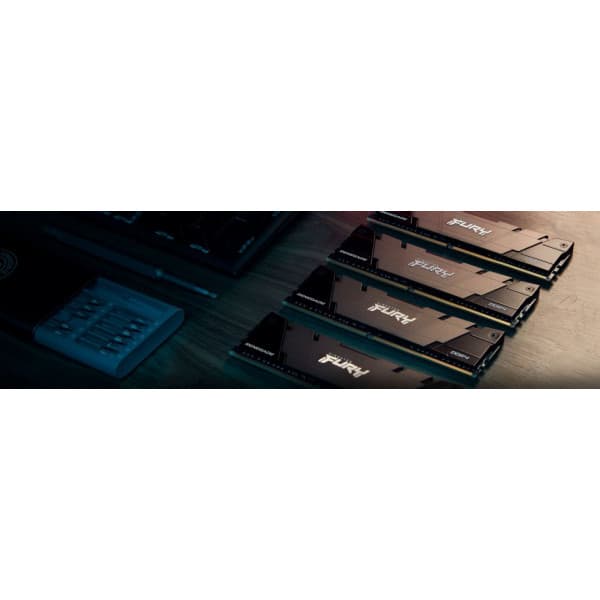 Kingston FURY Renegade DDR4 3600 MHz CL16 32 Gt -muistimodulipakkaus, musta/hopea