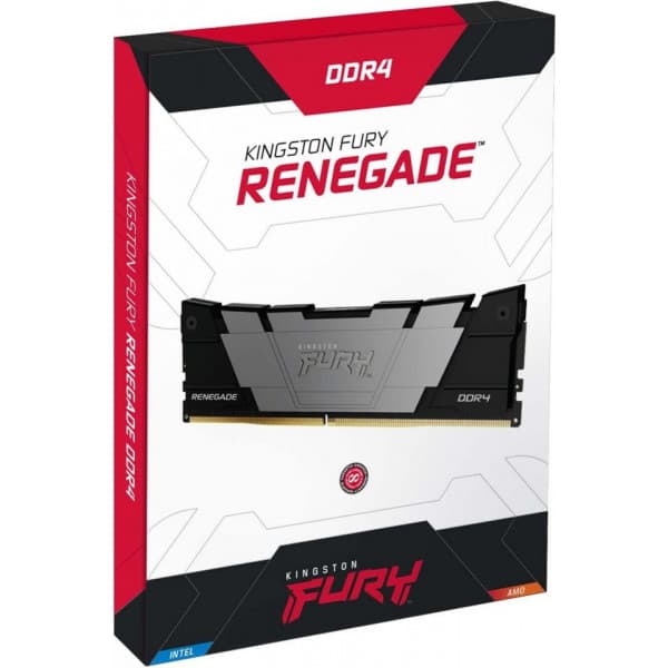 Kingston FURY Renegade DDR4 3600 MHz CL16 32 Gt -muistimodulipakkaus, musta/hopea