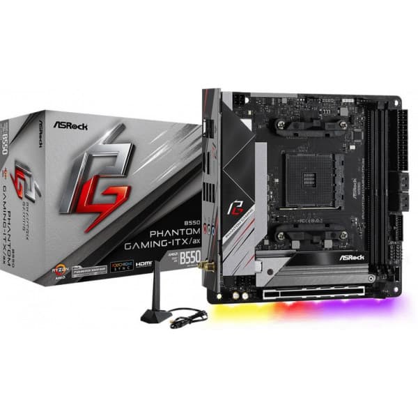 ASRock B550 PHANTOM GAMING ITX/ax bundkort