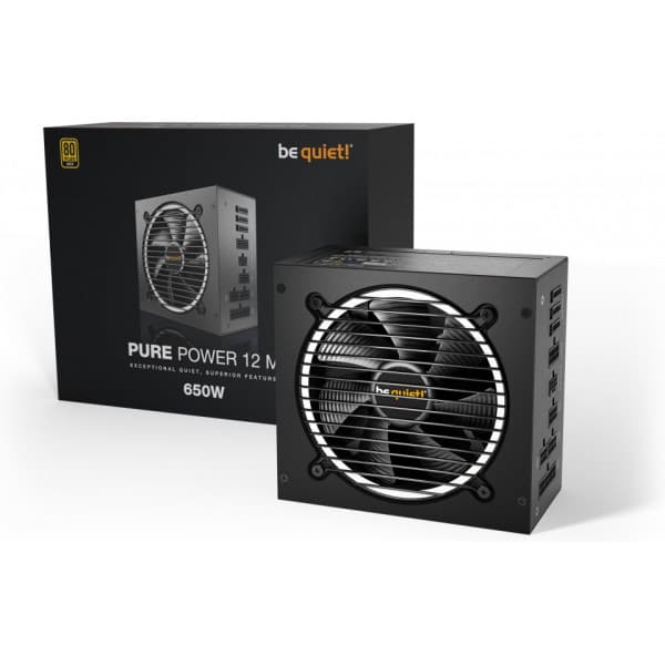 be quiet! Pure Power 12 M ATX-strømforsyning, 650 W