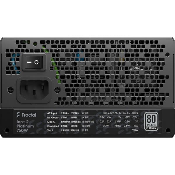 Fractal Design Ion+ 2 80 PLUS Platinum - ATX-strømforsyning, 760 W