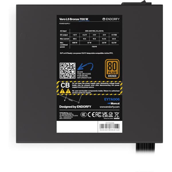 Endorfy Vero L5 Bronze ATX-virtalähde, 700 W