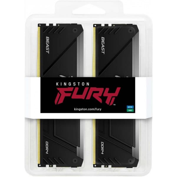 Kingston FURY Beast RGB DDR4 3200 MHz CL16 64 Gt -hukommelsesmodulpakke