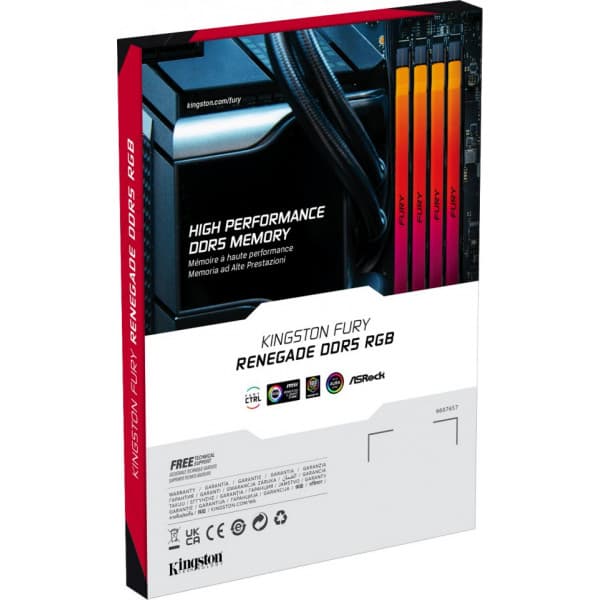 Kingston FURY Renegade RGB DDR5 7200 MHz CL38 16 Gt -muistimoduli