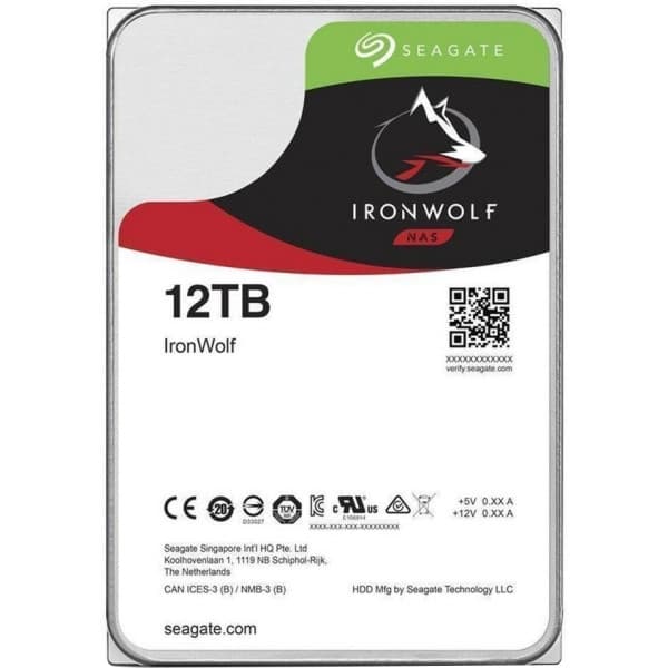 Seagate IRONWOLF NAS 12 Tt SATAIII 256 Mt 3,5" -hårddisk