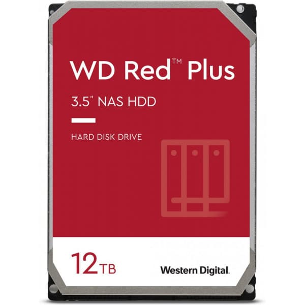 WD Red Plus 12 Tt NAS SATA-III 256 Mt 3,5" harddisk