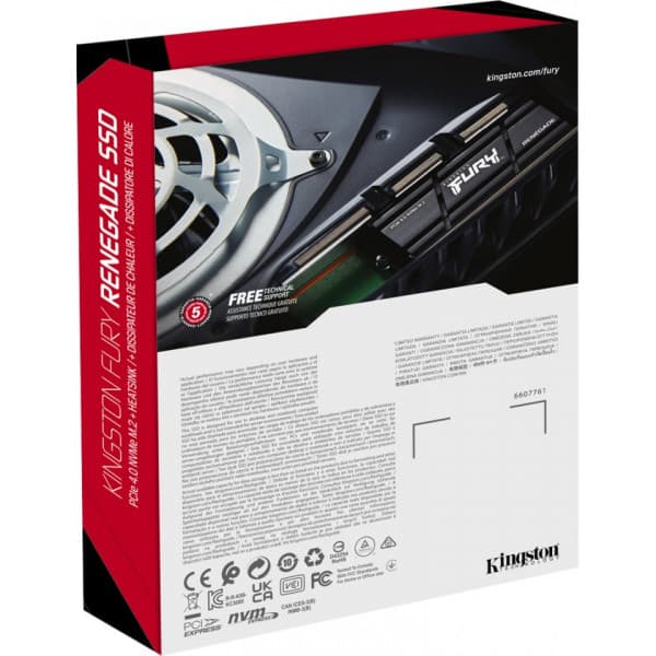 Kingston FURY Renegade 4 Tt M.2 SSD -kovalevy jäähdytyselementillä