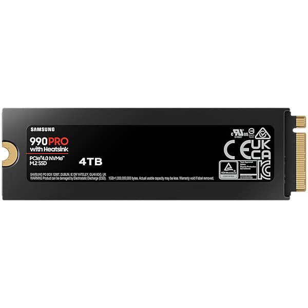 Samsung 990 PRO SSD 4 Tt M.2 -SSD-drev med kølelegeme