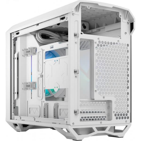 Fractal Design Torrent Nano RGB TG Light Tint Mini-ITX-kabinet, hvid
