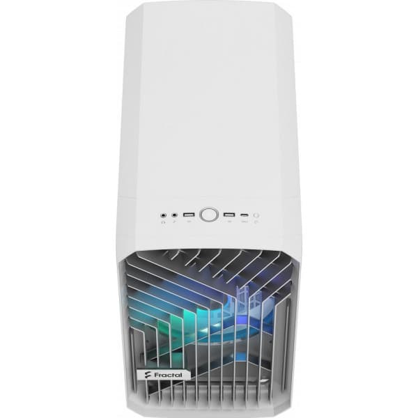 Fractal Design Torrent Nano RGB TG Light Tint Mini-ITX-kabinet, hvid