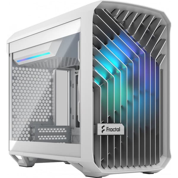Fractal Design Torrent Nano RGB TG Light Tint Mini-ITX-kabinet, hvid Hvid