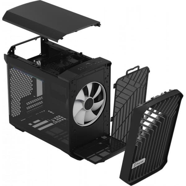 Fractal Design Torrent Nano RGB TG Light Tint Mini-ITX-kabinet, sort