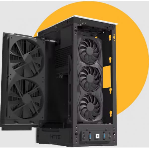 Hyte Revolt 3 Black Mini-ITX-chassi, svart