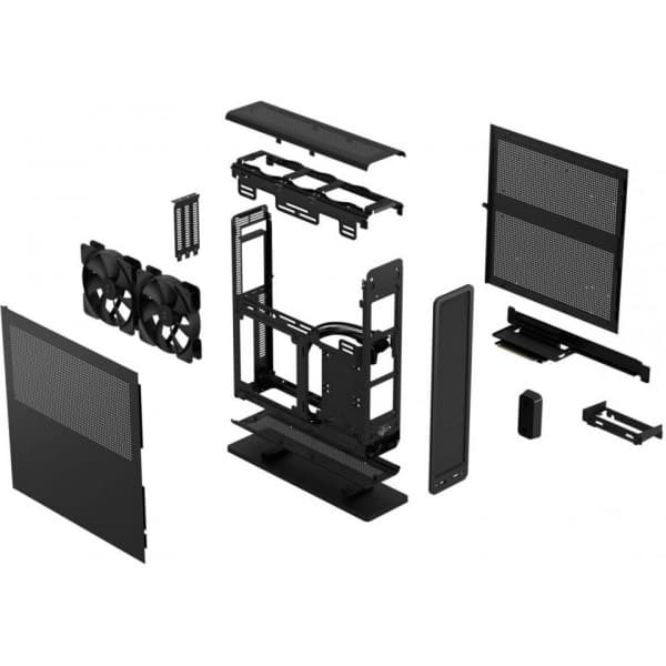 Fractal Design Ridge Mini-ITX-kabinet, sort