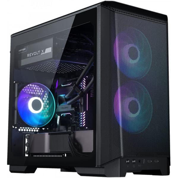 Phanteks Eclipse P200A D-RGB Mini-ITX-kabinet med vindue, sort