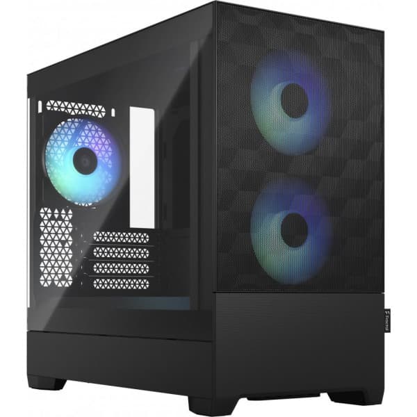 Fractal Design Pop Mini Air RGB Sort TG Mini-ITX-kabinet med vindue, sort Sort