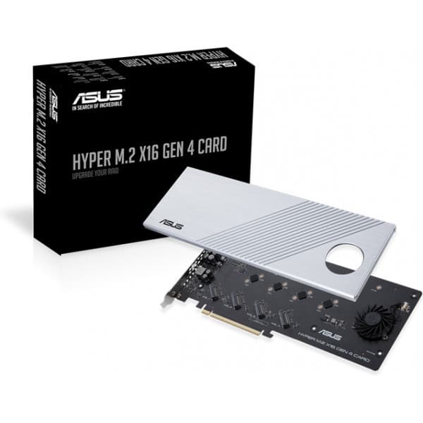 Asus HYPER M.2 X16 Gen 4 CARD-adapter Sølv