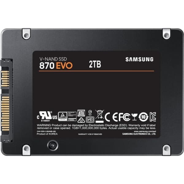 Samsung 870 EVO SSD 2 Tt 2,5" SATA3 -SSD-kovalevy