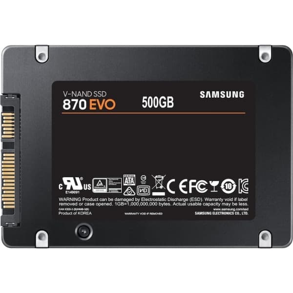 Samsung 870 EVO SSD 500 Gt 2,5" SATA3 -SSD-drev