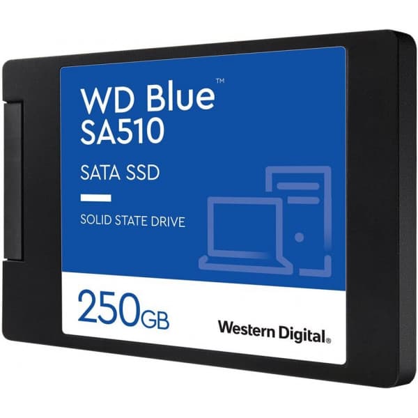 WD Blue SA510 250 Gt SATA III SSD 2,5" -SSD-hårddisk
