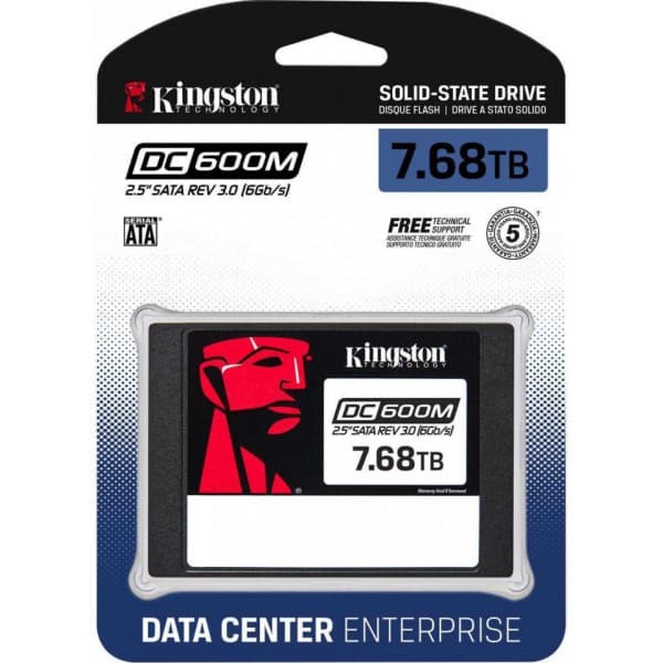 Kingston DC600M 7,68 Tt SATA III 2,5" -SSD-hårddisk