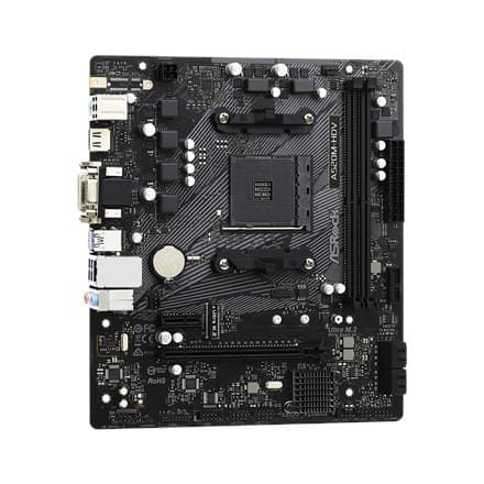 ASRock | A520M-HDV | Processorfamilj AMD | Processorsockel AM4 | DDR4 DIMM | Minnesplatser 2 | Stöd för hårddiskgränssnitt