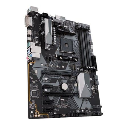 Asus | PRIME B450-PLUS | Processorfamilj AMD | Processorsockel AM4 | Minnesplatser 4 | Antal SATA-kontakter 6 x SATA 6Gb/s