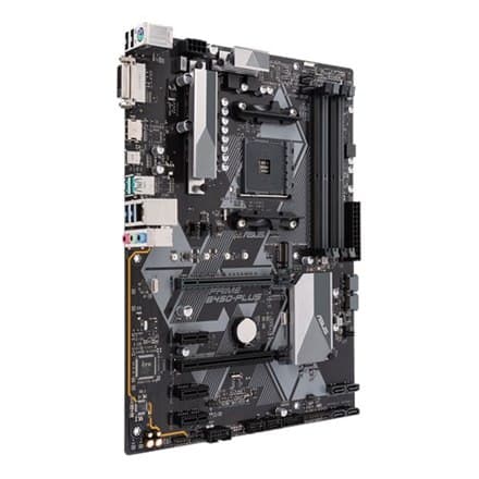 Asus | PRIME B450-PLUS | Processorfamilj AMD | Processorsockel AM4 | Minnesplatser 4 | Antal SATA-kontakter 6 x SATA 6Gb/s
