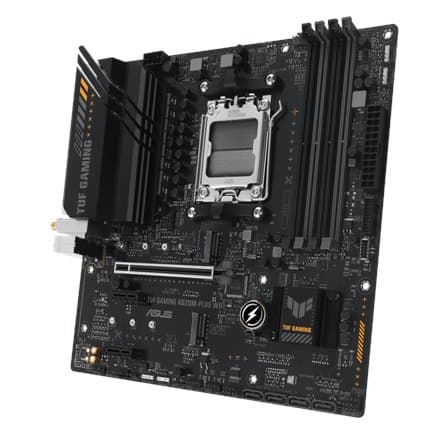 Asus | TUF GAMING A620M-PLUS WIFI | Processorfamilj AMD | Processorsockel AM5 | DDR5 DIMM | Minnesplatser 4 | Stöds hårt di