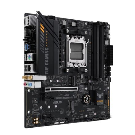 Asus | TUF GAMING A620M-PLUS WIFI | Processorfamilj AMD | Processorsockel AM5 | DDR5 DIMM | Minnesplatser 4 | Stöds hårt di