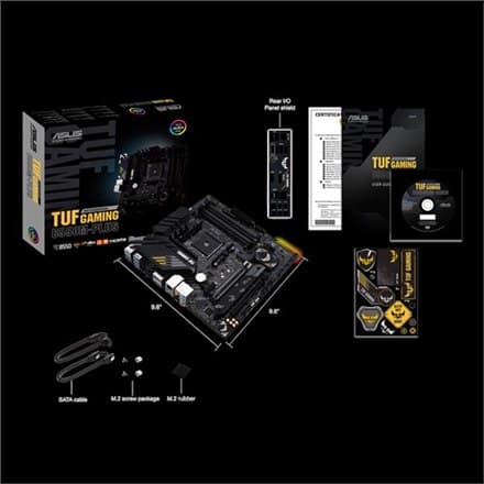 Asus | TUF Gaming B550M-Plus | Minnesplatser 4 | AMD B-chipset | Micro ATX | Processorfamilj AMD | Processorsockel AM4 | DDR4