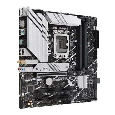 Asus | PRIME B760M-A WIFI D4 | Intel-processorfamilie | LGA1700 processor socket | DDR4 DIMM | Understøttede diskgrænseflader