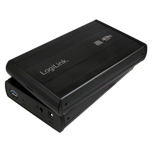 Logilink | Opbevaringskabinet | Kabinet 3,5 tommer S-SATA HDD USB 3.0 Alu | Harddisk | 3,5"" | SATA 3Gb/s | USB 3.0 Sort